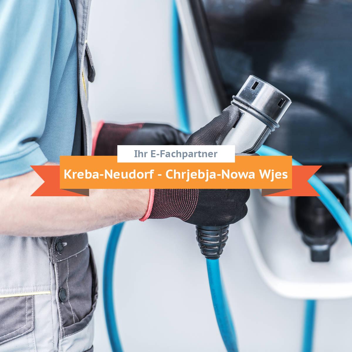 Beratung, Planung und Installation von bidirektionalen Ladelösungen in Kreba-Neudorf - Chrjebja-Nowa Wjes Mitarbeiter von einem Fachbetrieb in Kreba-Neudorf - Chrjebja-Nowa Wjes installiert eine bidirektionale Wallbox